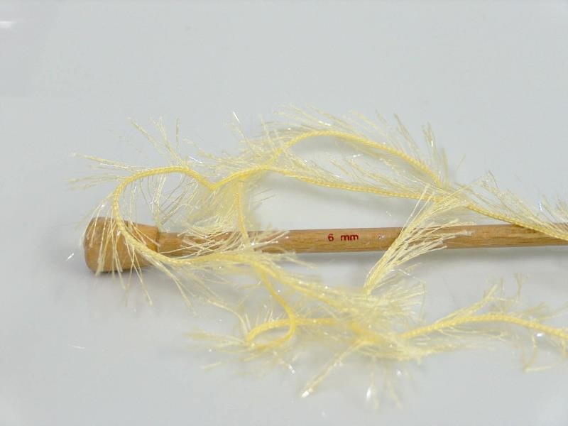 4x100gr. EYELASH GLITZ Açık Sarı Simli Metalik Simli, Yumoş, Sakallı, Kışlık, Kalın