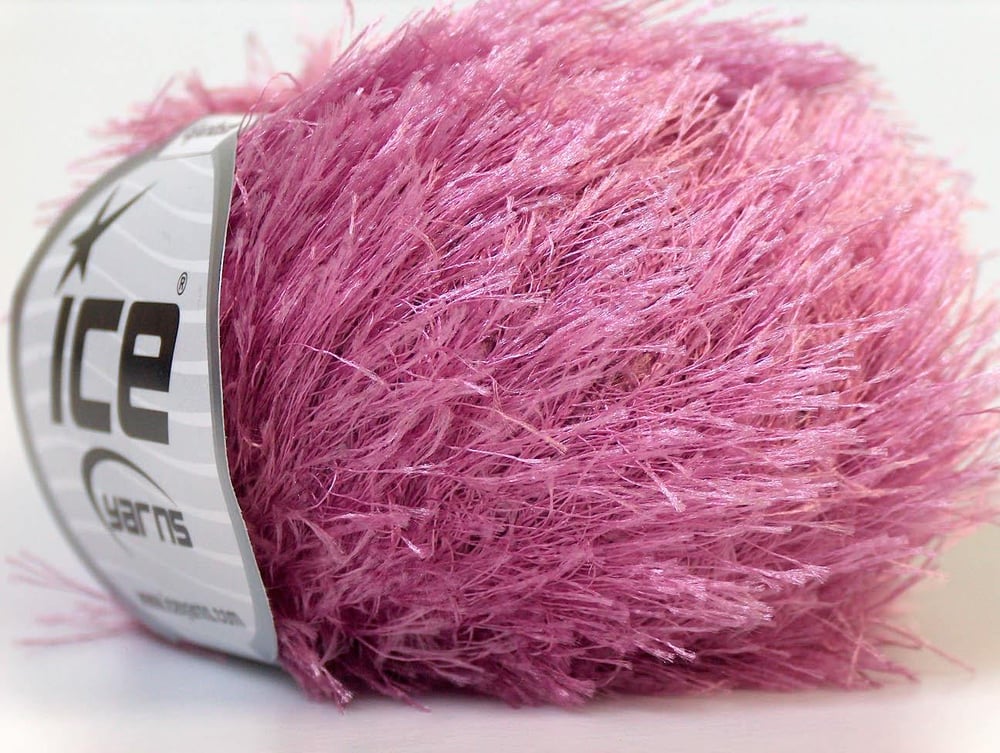 Lot of 8 Skeins Ice Yarns EYELASH Hand Knitting Yarn Orchid