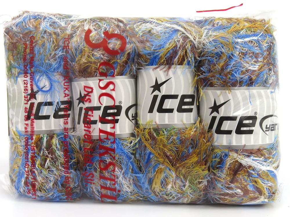 4x100gr. EYELASH RAINBOW Kahverengi, Mavi, Beyaz, Sarı  Yumoş, Sakallı, Kışlık, Batik Desenli, Kalın