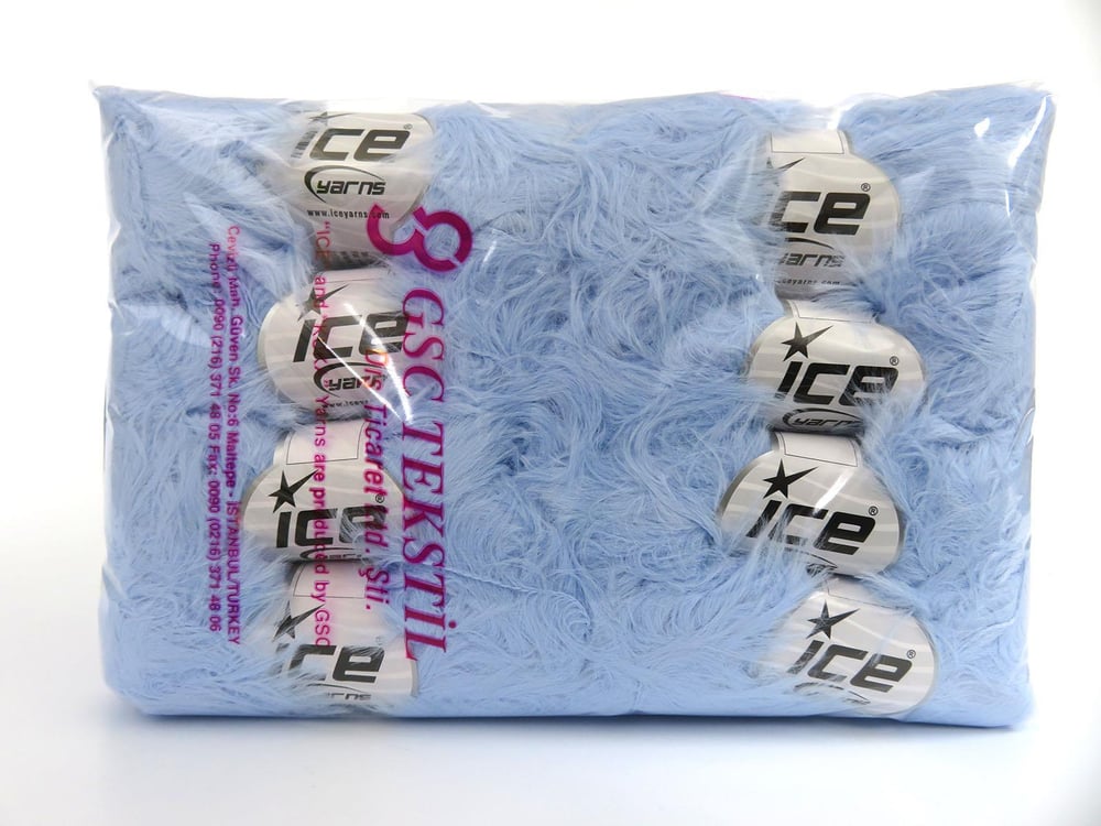 8x50gr. FAUX FEATHER Bebe Mavisi  Yumoş, Sakallı, Kışlık, Kalın