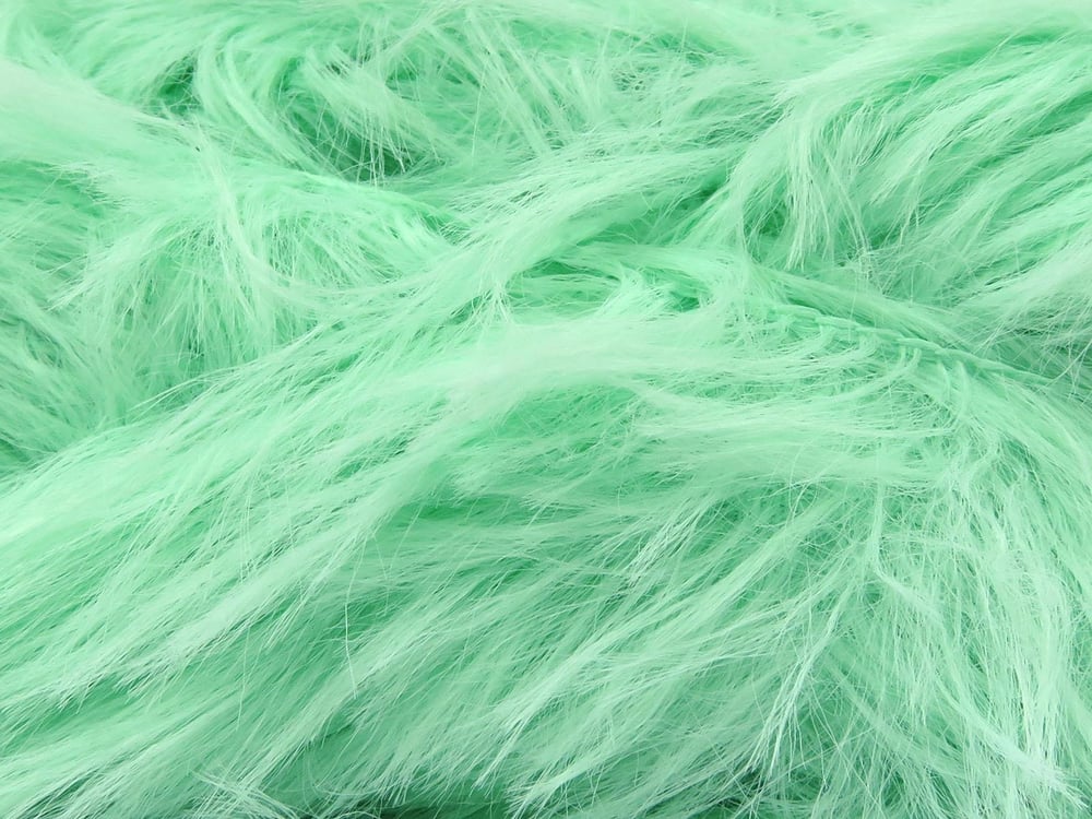 8x50gr. FAUX FEATHER Nane Yeşil  Yumoş, Sakallı, Kışlık, Kalın