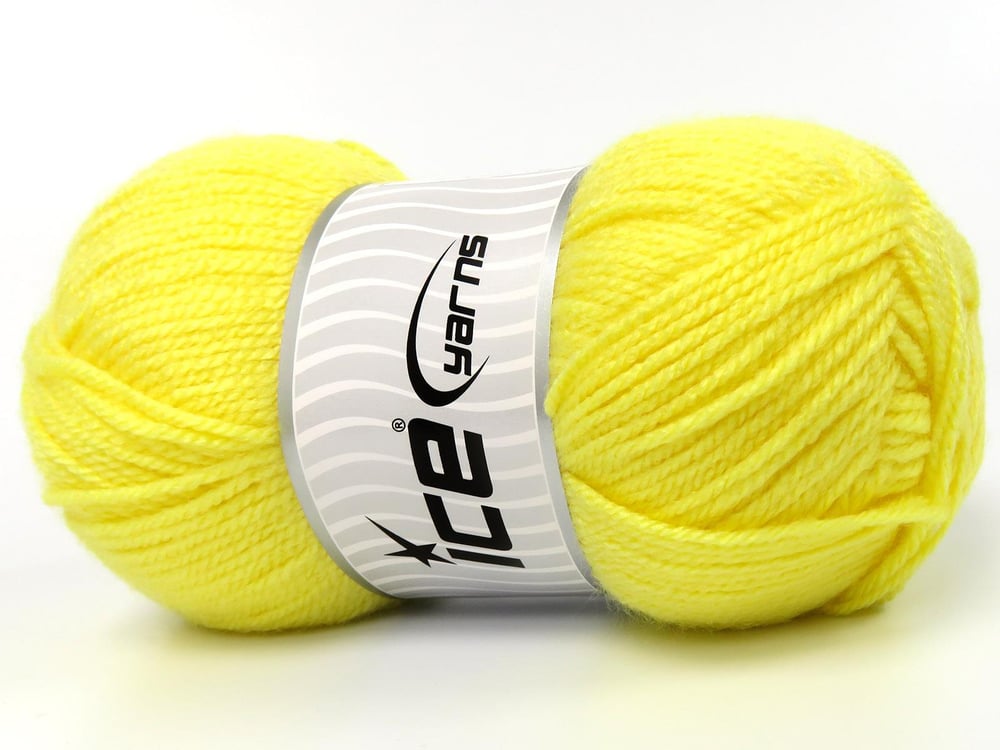 4x100gr. FAVORITE Sarı Akrilik Kışlık, Düz iplikler, Worsted, 100% Akrilik