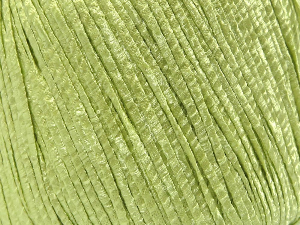 6x50gr. FETTUCCIA Açık Yeşil Akrilik Şerit, Yazlık İplikler, Worsted, Akrilik