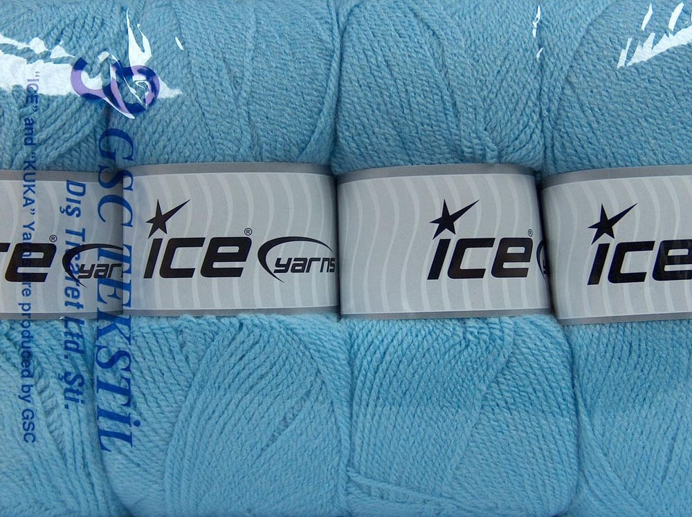 4x100gr. GONCA Bebe Mavisi Akrilik Kışlık, Düz iplikler, 100% Akrilik