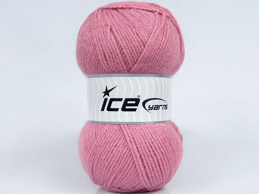 4x100gr. GONCA Açık Pembe Akrilik Kışlık, Düz iplikler, 100% Akrilik