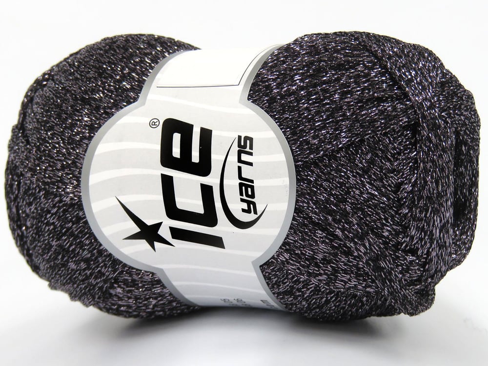 4x50gr. HALLEY Pembe, Siyah Metalik Simli Metalik Simli, Yazlık İplikler, Çok Kalın