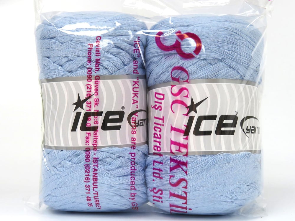 2x200gr. HOBBY COTTON Bebe Mavisi Pamuk Yazlık İplikler, Pamuk, %100 Pamuk, Kalın