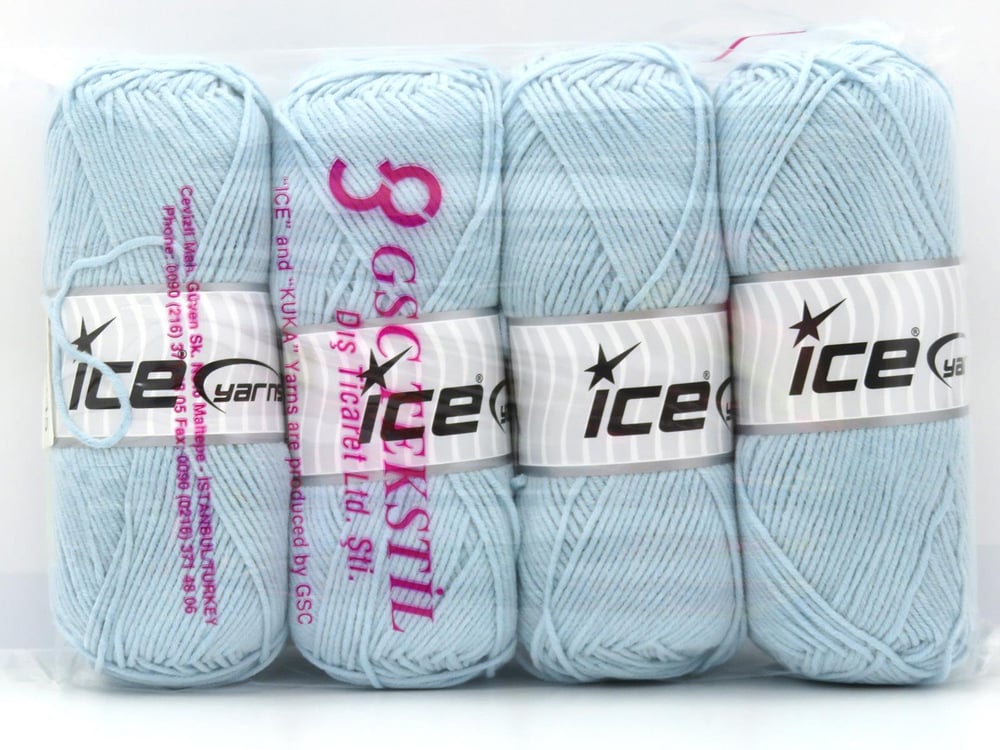 4x100gr. JEANS COTTON SPORT Bebe Mavisi Premium Akrilik, Pamuk Yazlık İplikler, Pamuk, Akrilik