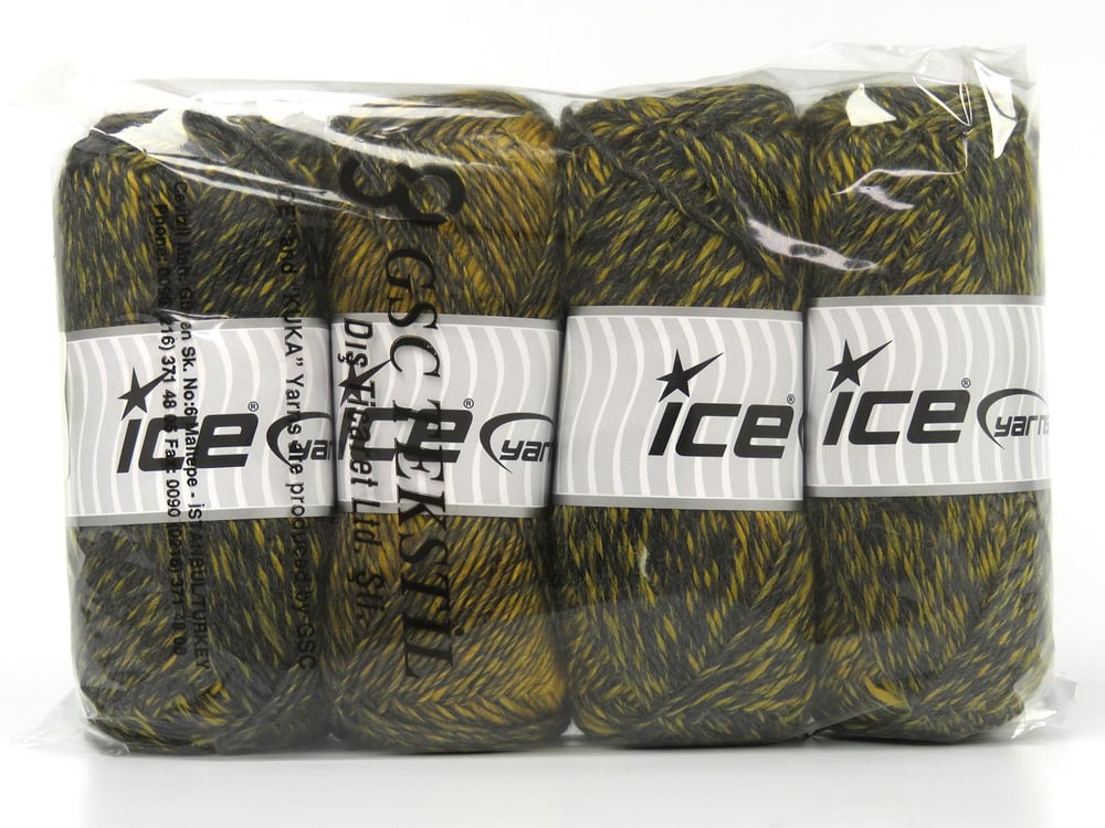 4x100gr. JETTA ALPACA Altın, Koyu Gri Yün, Alpaka, Akrilik Lüks, Alpaka, Kışlık, Yün, Worsted, Akrilik