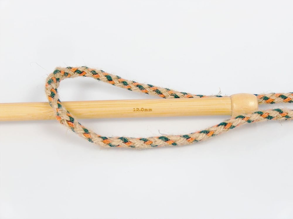 1x500gr. JUTE DECOR Turuncu, Koyu yeşil Pamuk Yazlık İplikler, Pamuk, Keten, Çok Kalın, Kendir