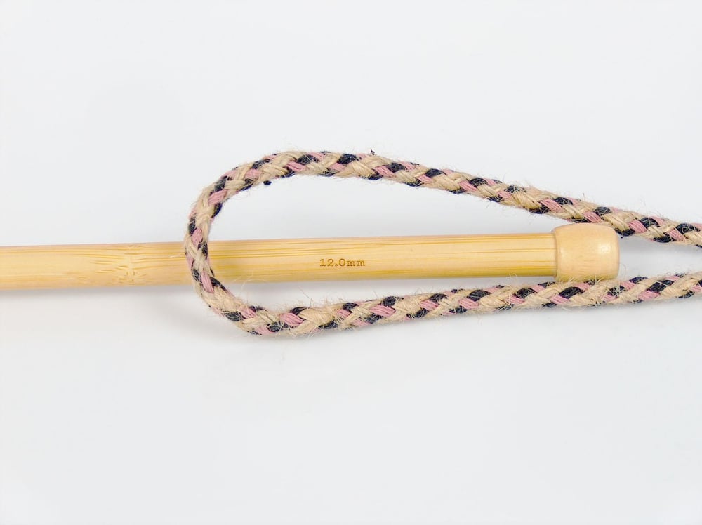 1x500gr. JUTE DECOR Pembe, Koyu laci Pamuk Yazlık İplikler, Pamuk, Keten, Çok Kalın, Kendir