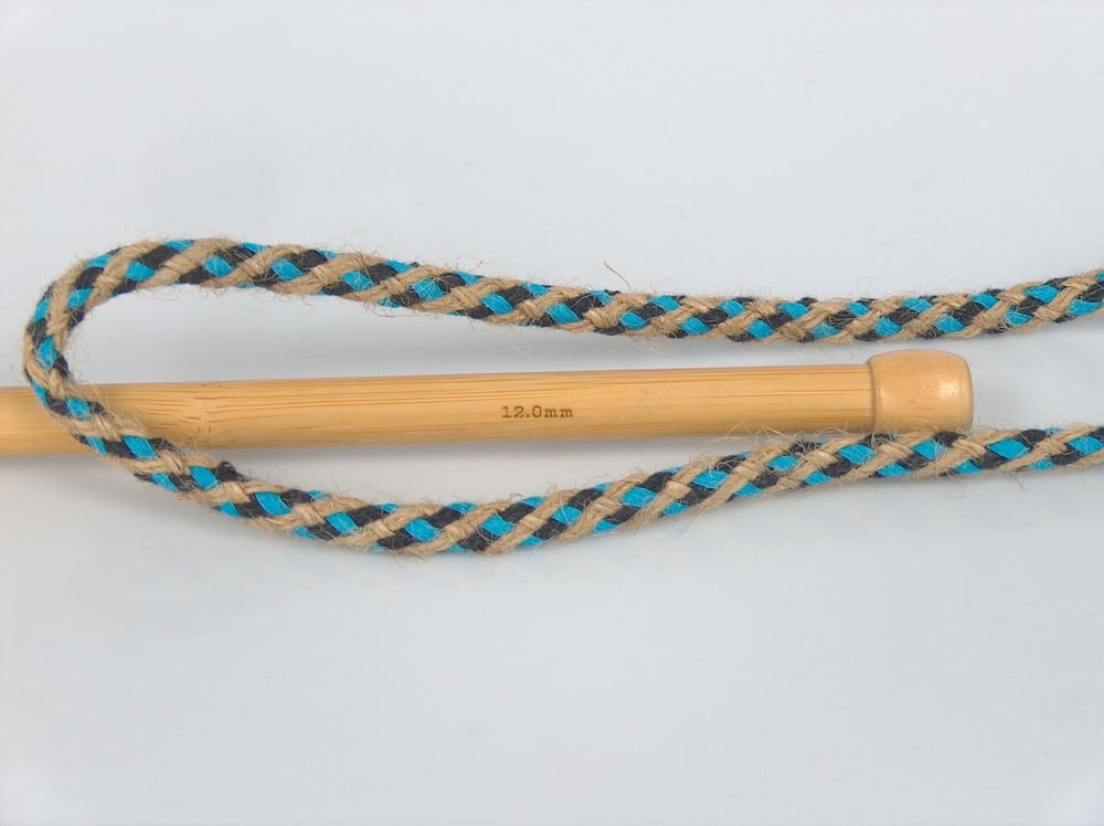 1x500gr. JUTE DECOR Turkuaz, Koyu laci Pamuk Yazlık İplikler, Pamuk, Keten, Çok Kalın, Kendir