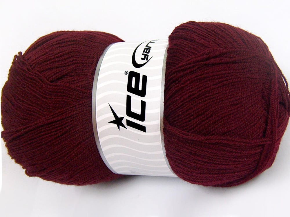 4x100gr. KRISTAL Koyu Bordo Akrilik Kışlık, Çok İnce, Düz iplikler, 100% Akrilik