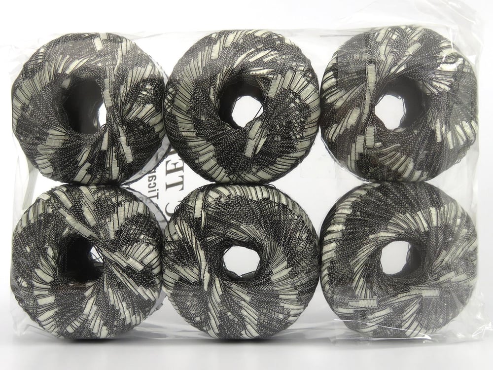 6x50gr. LADDER Siyah, Ekru  Merdiven, Şerit, Yazlık İplikler, Kalın