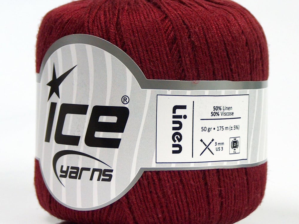 6x50gr. LINEN Bordo Viskon, Keten Viskon, Yazlık İplikler, Keten