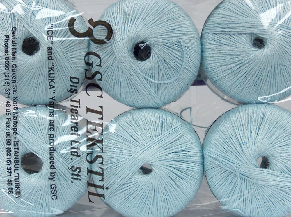 6x50gr. LINEN Açık Mavi Viskon, Keten Viskon, Yazlık İplikler, Keten