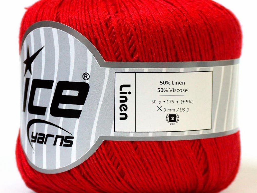 6x50gr. LINEN Kırmızı Viskon, Keten Viskon, Yazlık İplikler, Keten