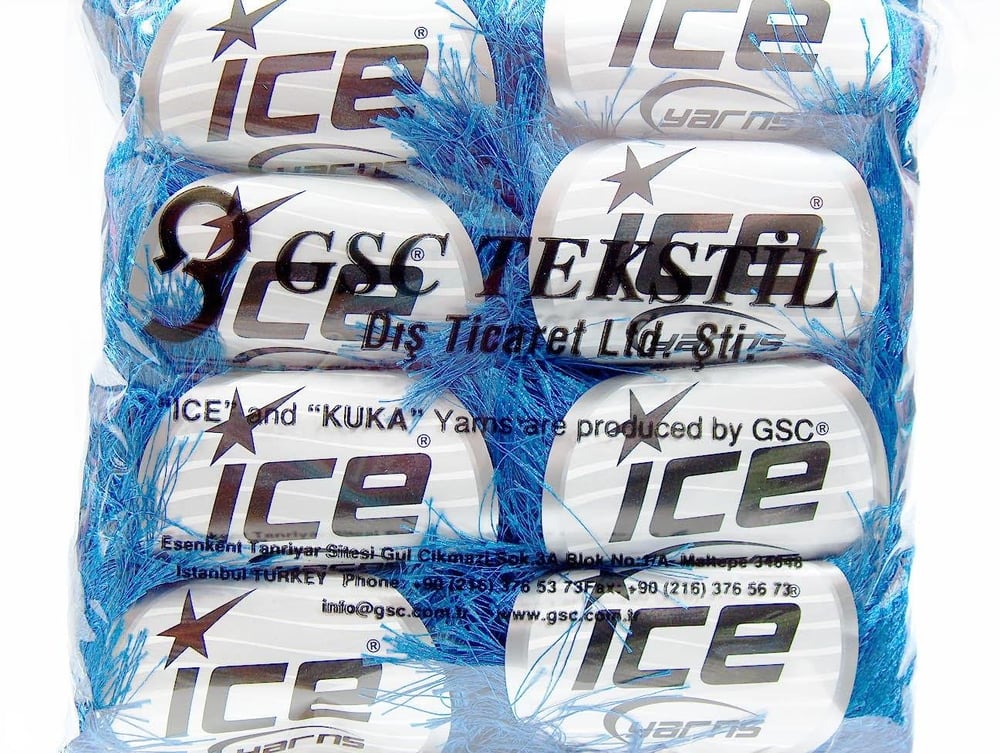 8x50gr. LONG EYELASH Mavi  Yumoş, Sakallı, Kışlık, Çok Kalın