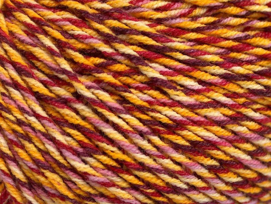 8x50gr. LORENA COLORFUL Pembe, Kırmızı, Sarı Tonları Akrilik, Pamuk Yazlık İplikler, Pamuk, Batik Desenli