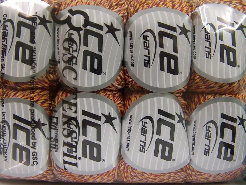 8x50gr. LORENA COLORFUL Pembe, Kırmızı, Sarı Tonları Akrilik, Pamuk Yazlık İplikler, Pamuk, Batik Desenli