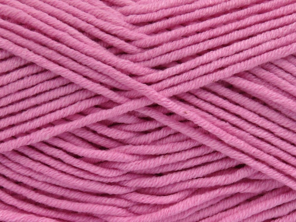 4x100gr. LORENA WORSTED Şeker pembe Akrilik, Pamuk Yazlık İplikler, Pamuk, Worsted