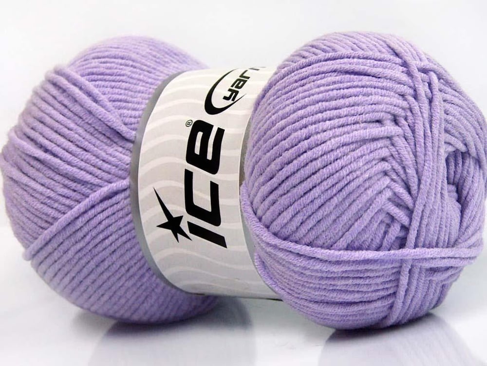 4x100gr. LORENA WORSTED Leylak Akrilik, Pamuk Yazlık İplikler, Pamuk, Worsted