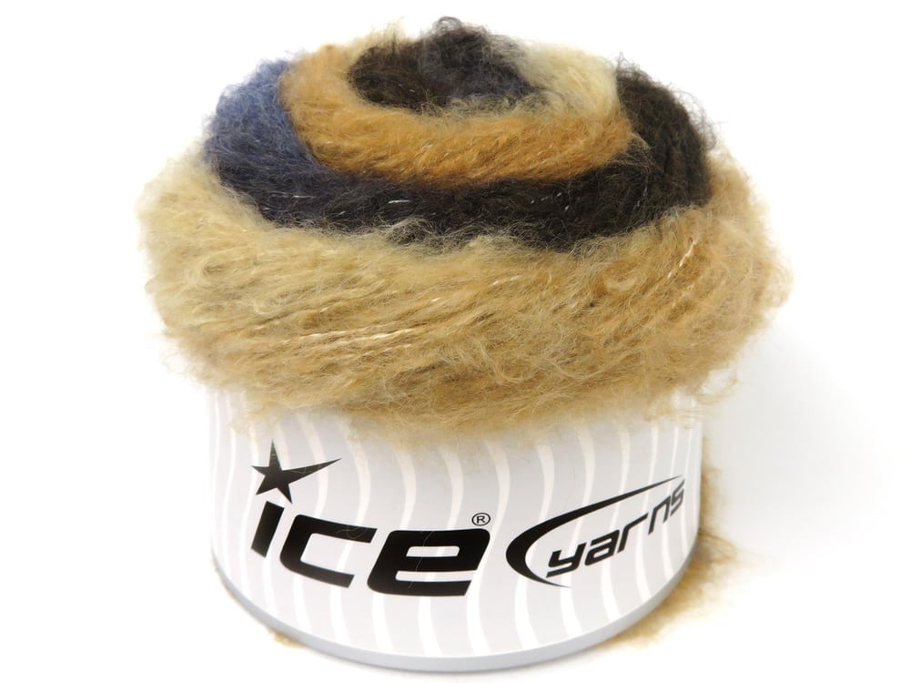 2x150gr. CAKES FANCY MOHAIR Kahverengi Tonları, Kot Mavisi Tiftik, Akrilik Kışlık, Yün, Tiftik, Batik Desenli, Worsted