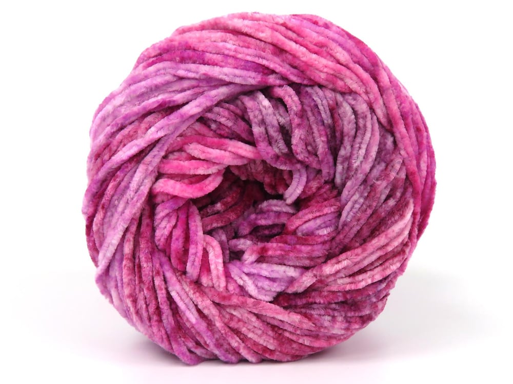2x150gr. CHENILLE SPLASH Pembe tonları Mikro Fiber Kışlık, Şönil, Batik Desenli, Worsted