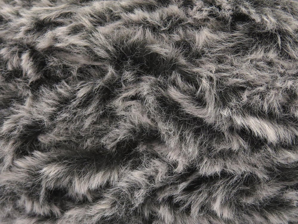 3x100gr. BUNNY FUR Beyaz, Koyu Gri  Yumoş, Sakallı, Kışlık, Çok Kalın