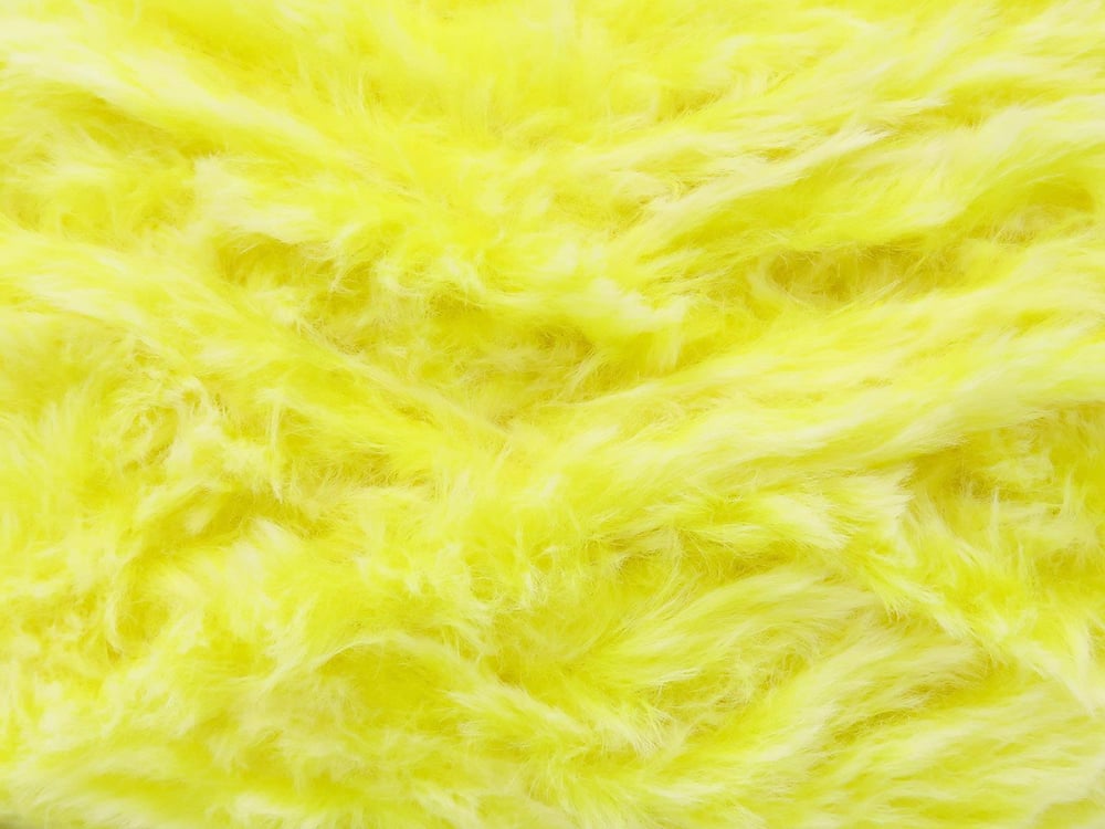 3x100gr. BUNNY FUR Neon Sarı  Yumoş, Sakallı, Kışlık, Çok Kalın