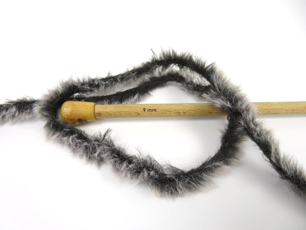 3x100gr. BUNNY FUR Beyaz, Koyu Gri  Yumoş, Sakallı, Kışlık, Çok Kalın