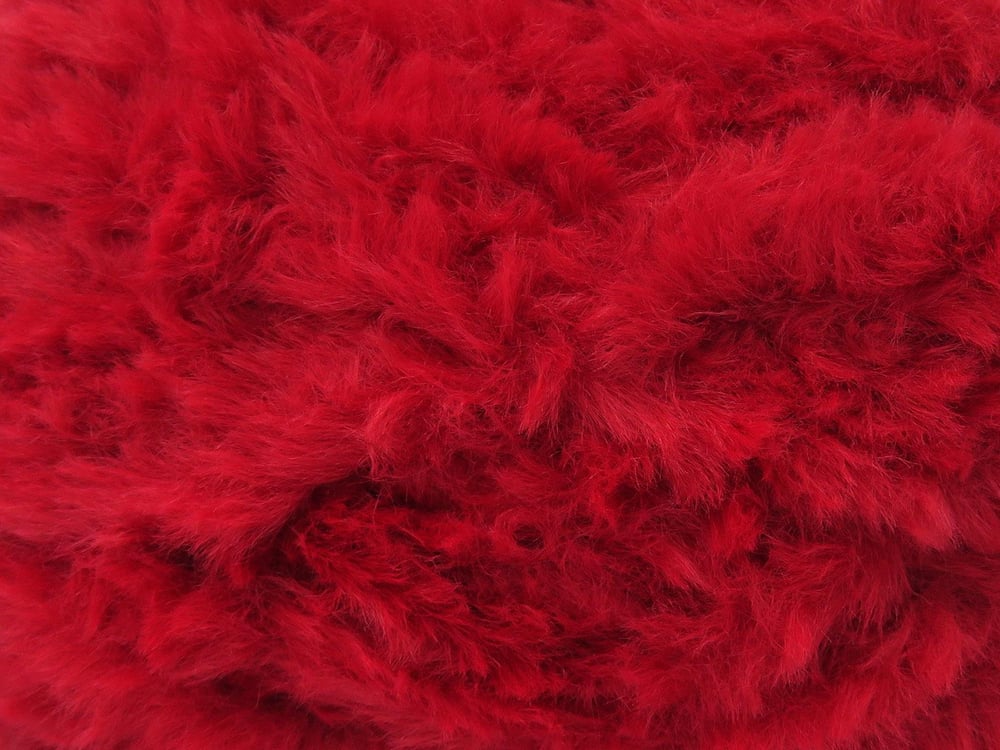 3x100gr. BUNNY FUR Kırmızı  Yumoş, Sakallı, Kışlık, Çok Kalın