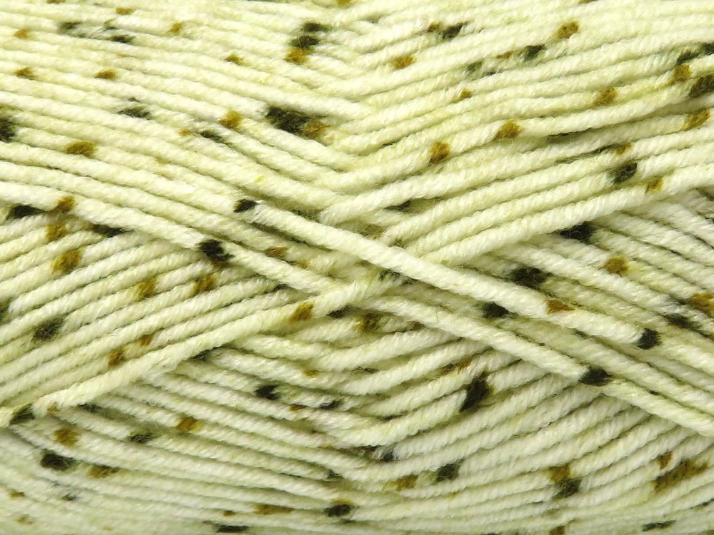 4x100gr. NICE BABY TWEED Krem, Haki Tonları Premium Akrilik Kışlık, Bebe, Noktalı, Düz iplikler, Worsted, 100% Akrilik , Akrilik