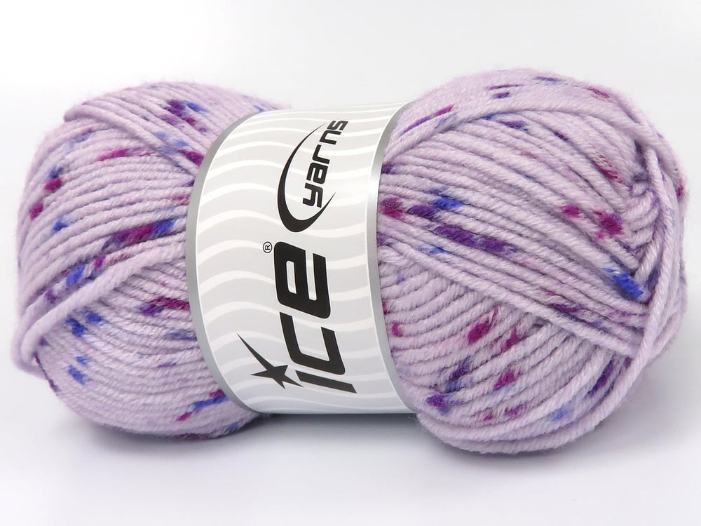 4x100gr. NICE BABY TWEED Fuşya, Leylak Tonları Premium Akrilik Kışlık, Bebe, Noktalı, Düz iplikler, Worsted, 100% Akrilik , Akrilik
