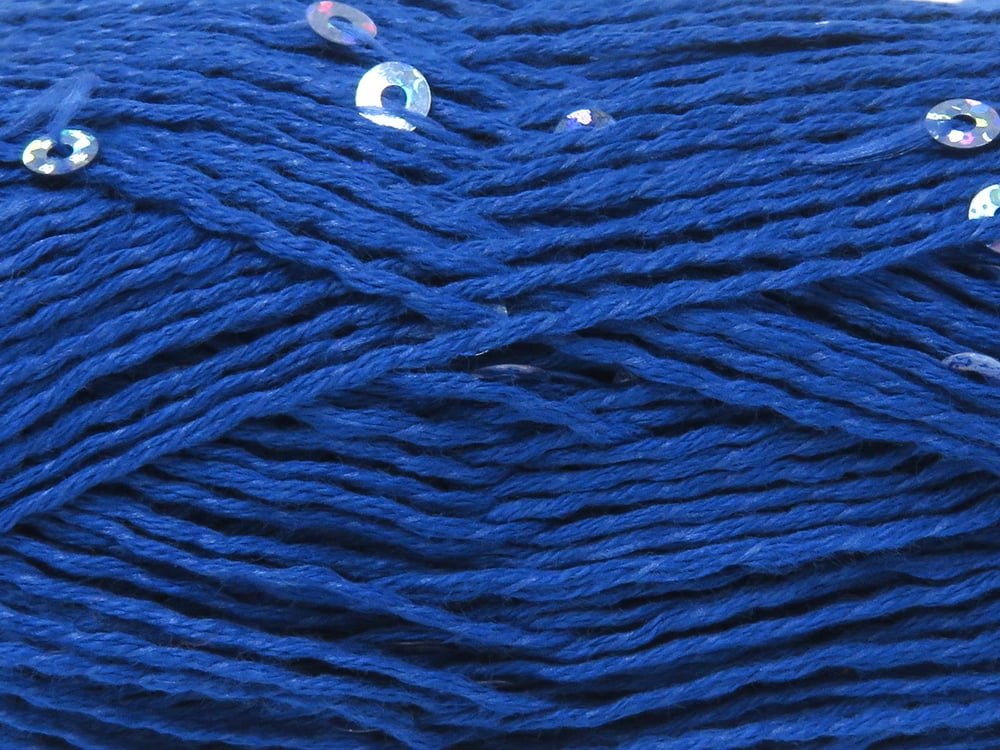 6x50gr. NATURAL COTTON LIGHT PAILLETTE Mavi Pamuk Metalik Simli, Yazlık İplikler, Pamuk, Boncuklu Pullu