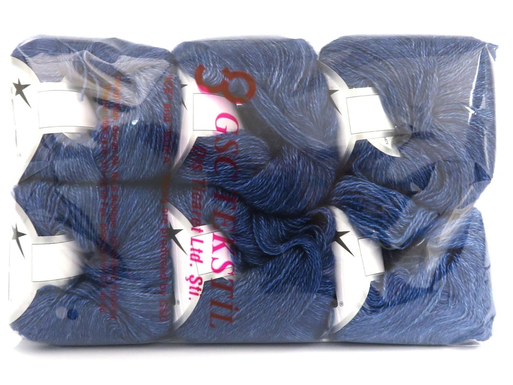 6x25gr. SILK Kot Mavisi İnce Tiftik, Merinos Superfine, Ipek Lüks, Merinos, İpek, Kışlık, Çok İnce, Kid Mohair