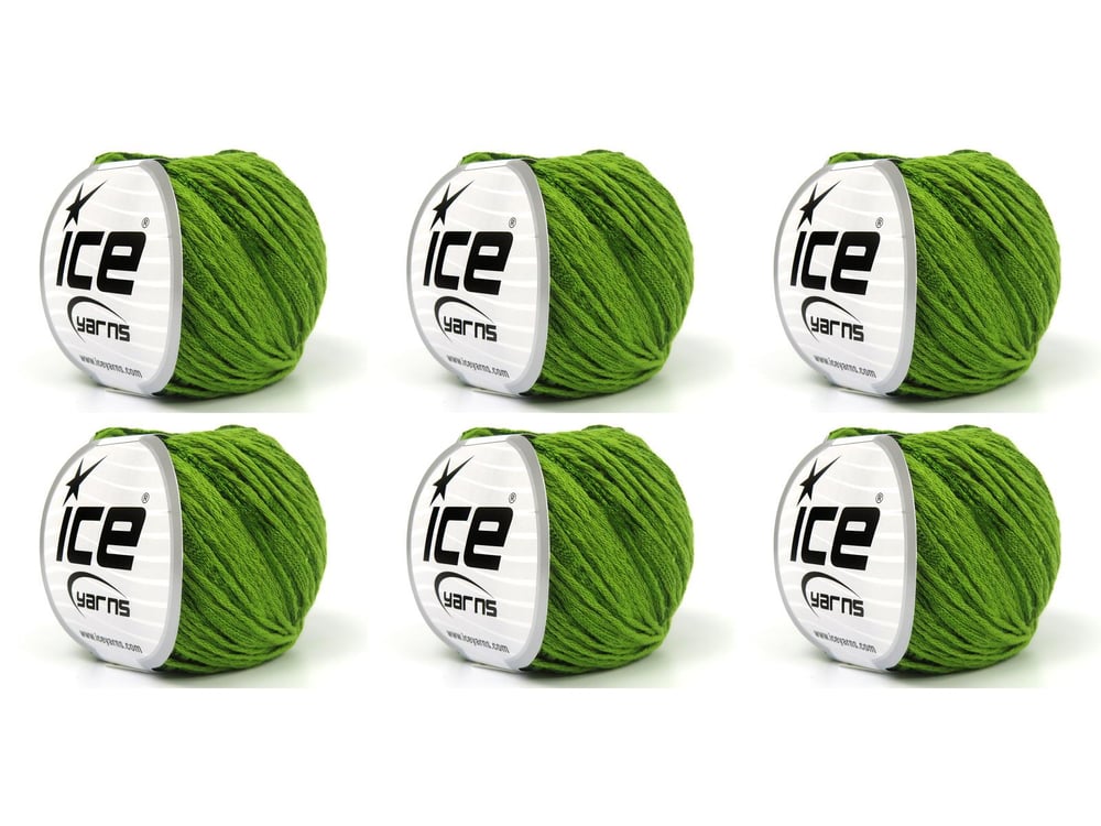 6x50gr. SUMMERTIME Çim Yeşili Viskon, Pamuk Viskon, Yazlık İplikler, Pamuk