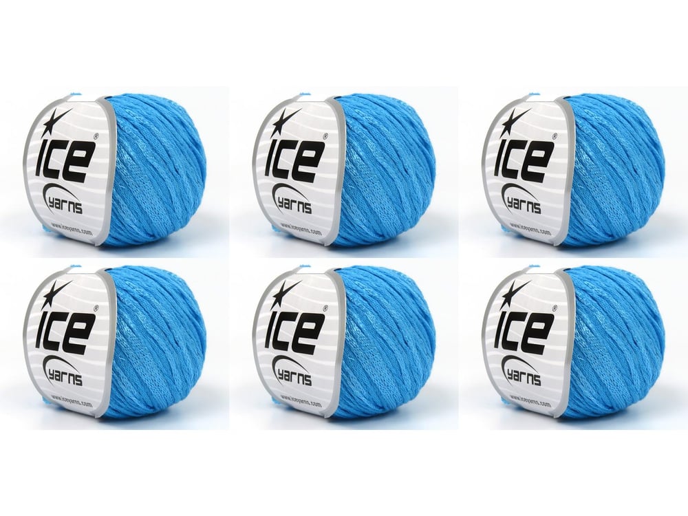 6x50gr. SUMMERTIME Turkuaz Viskon, Pamuk Viskon, Yazlık İplikler, Pamuk
