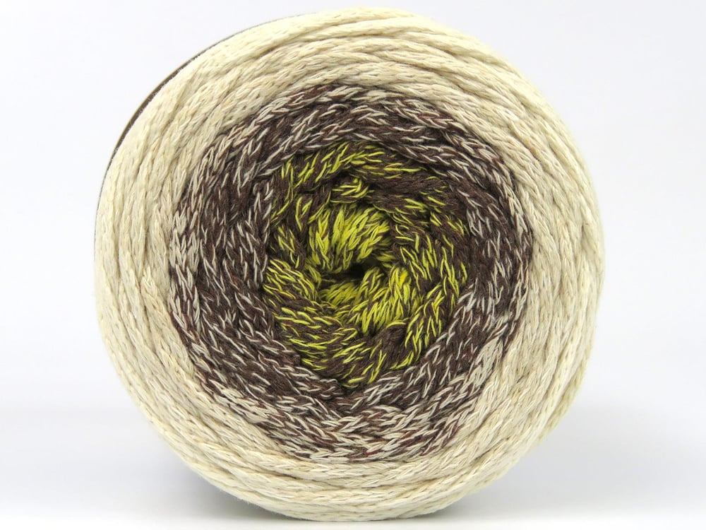 1x250gr. MACRAME COTTON MAGIC Kahverengi, Krem, Sarı Pamuk Yazlık İplikler, Makrame, Pamuk, Tığ İşi, Worsted