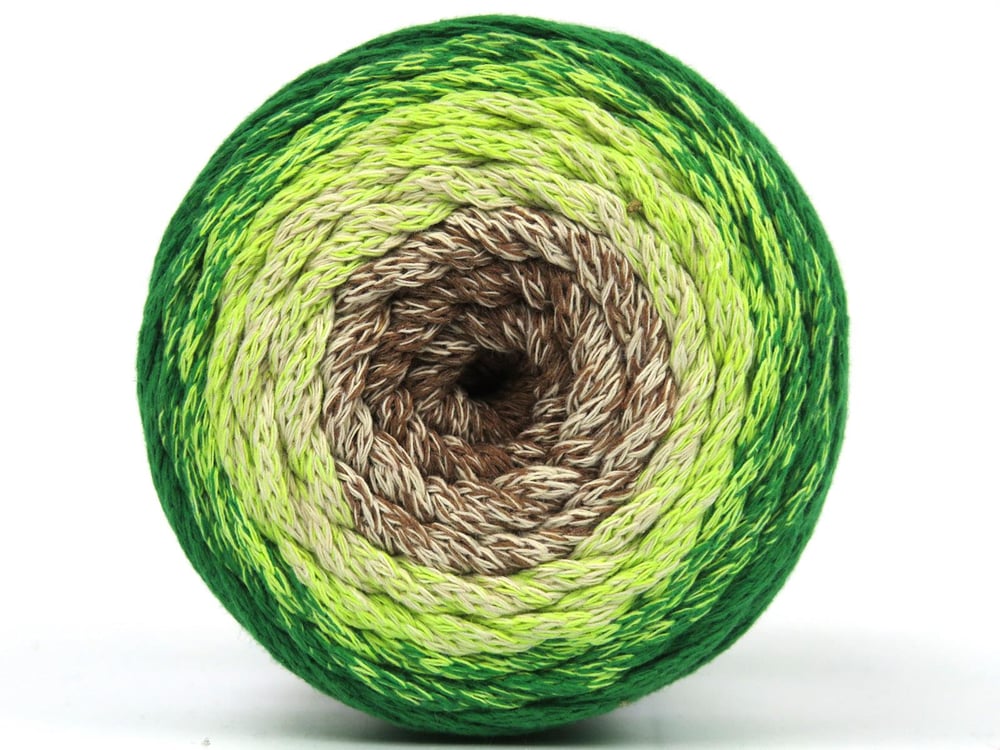 1x250gr. MACRAME COTTON MAGIC Krem, Deve Tüyü, Yeşil Tonları Pamuk Yazlık İplikler, Makrame, Pamuk, Tığ İşi, Worsted