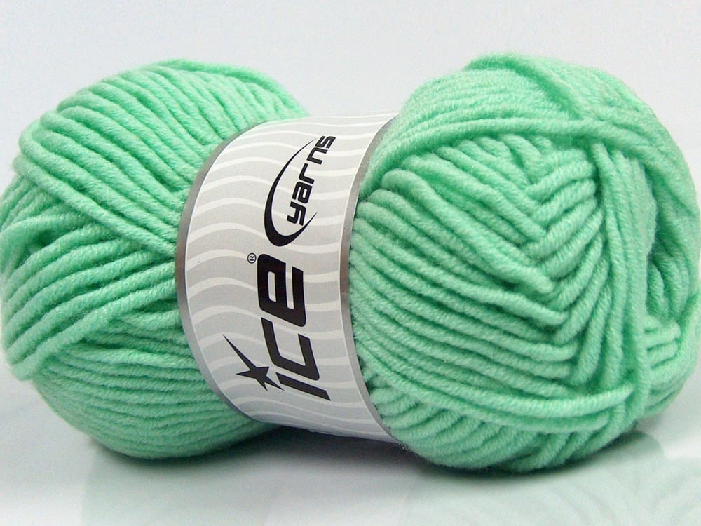 4x100gr. MERINO CHUNKY Nane Yeşil Akrilik, Merino Yün Lüks, Merinos, Kışlık, Yün, Kalın