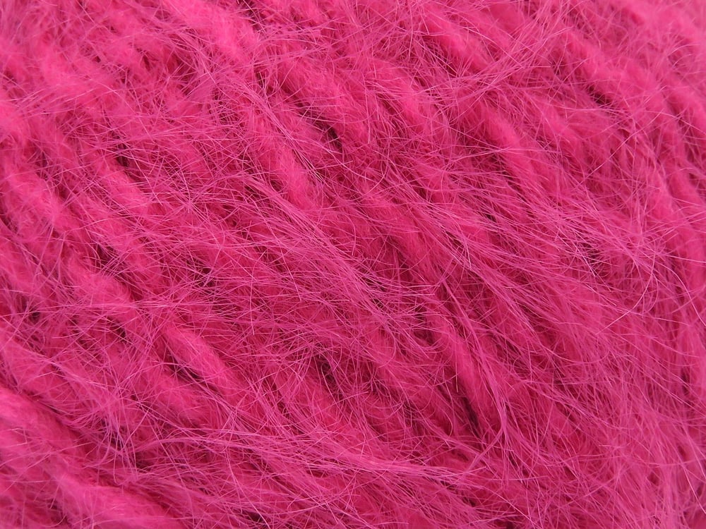 6x50gr. MERINO FUR Fuşya  Lüks, Merinos, Kışlık, Yün