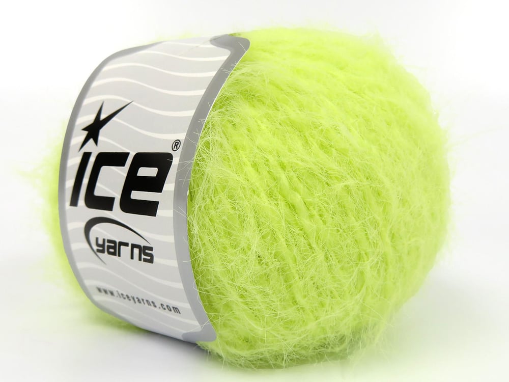 6x50gr. MERINO FUR Neon Yeşil  Lüks, Merinos, Kışlık, Yün