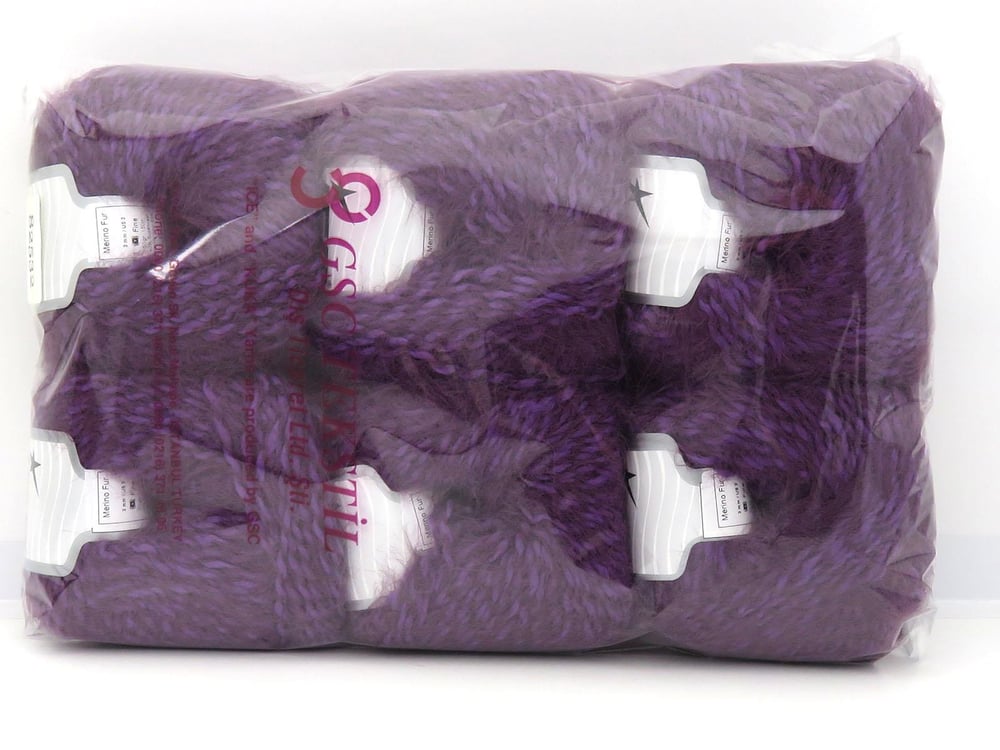 6x50gr. MERINO FUR Mor  Lüks, Merinos, Kışlık, Yün