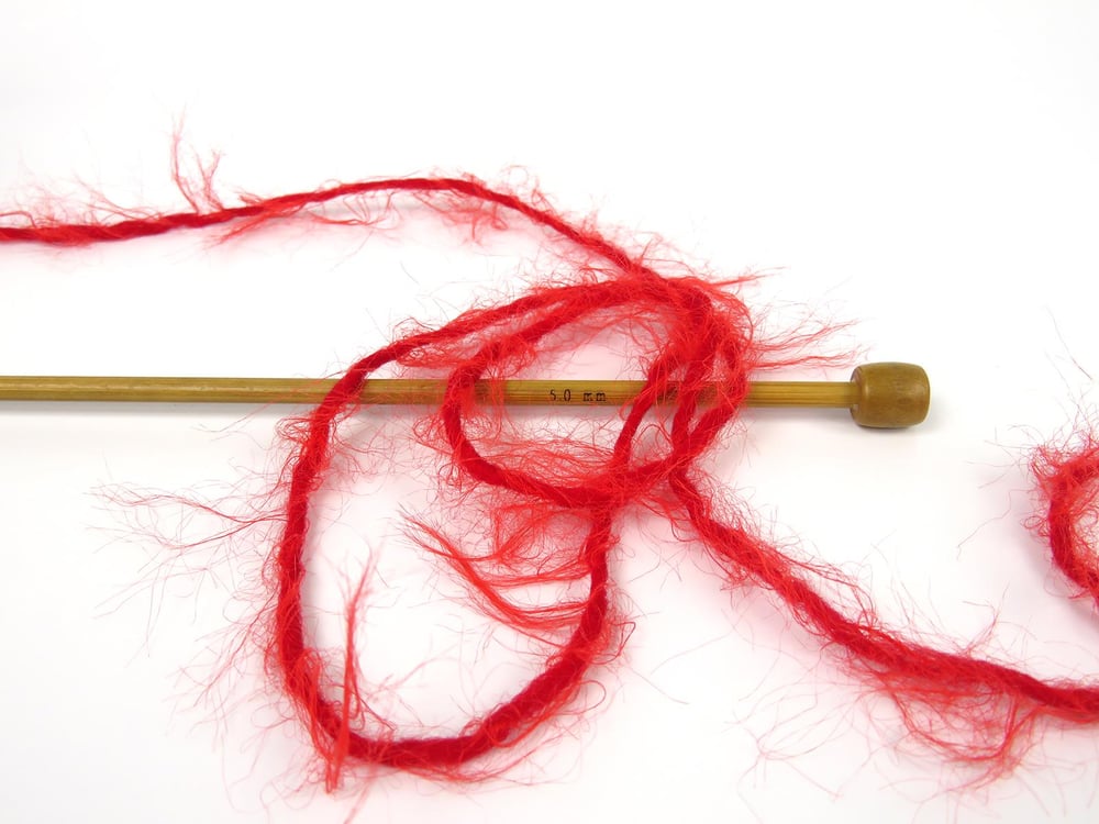 6x50gr. MERINO FUR WORSTED Kırmızı  Lüks, Merinos, Kışlık, Yün