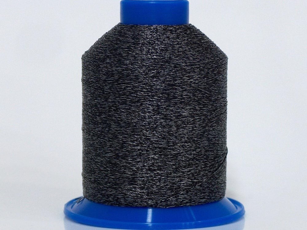 2x90gr. METALLIC THREAD CONE Siyah, Gri Simli Metalik Simli, Tığ İşi