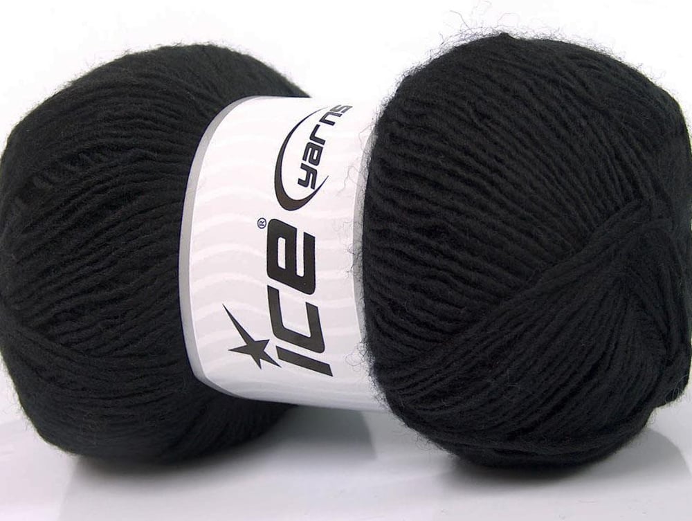 4x100gr. MIRAGE Siyah Akrilik, Yün Kışlık, Yün