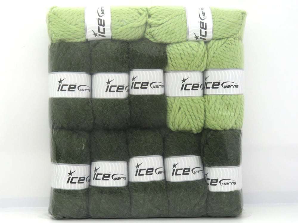 12x100gr. MIXED LOT  Alpaka, Akrilik Aranjmanlar