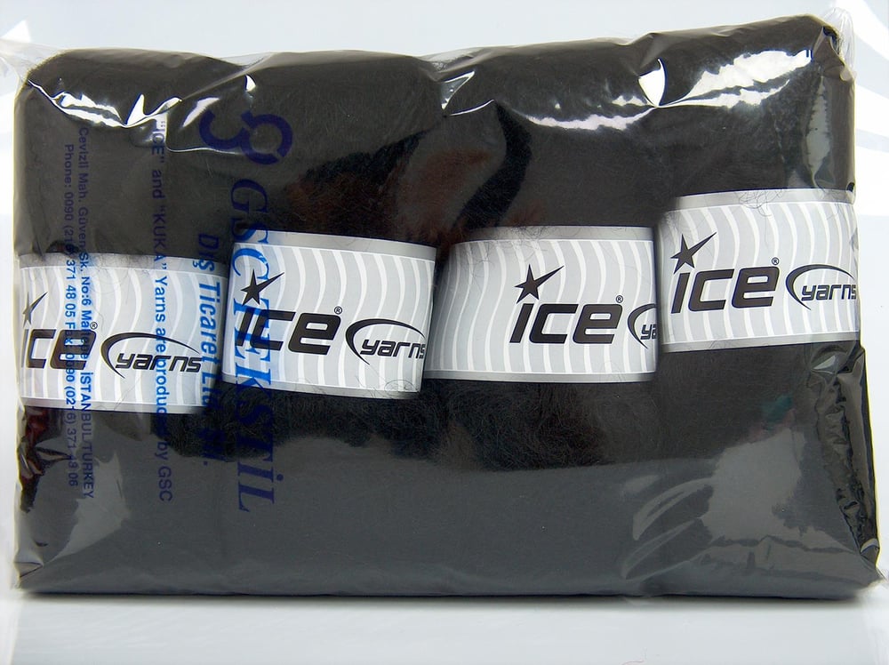 4x100gr. MOHAIR CLASSIC Siyah Yün, Tiftik, Akrilik Kışlık, Tiftik, Kalın