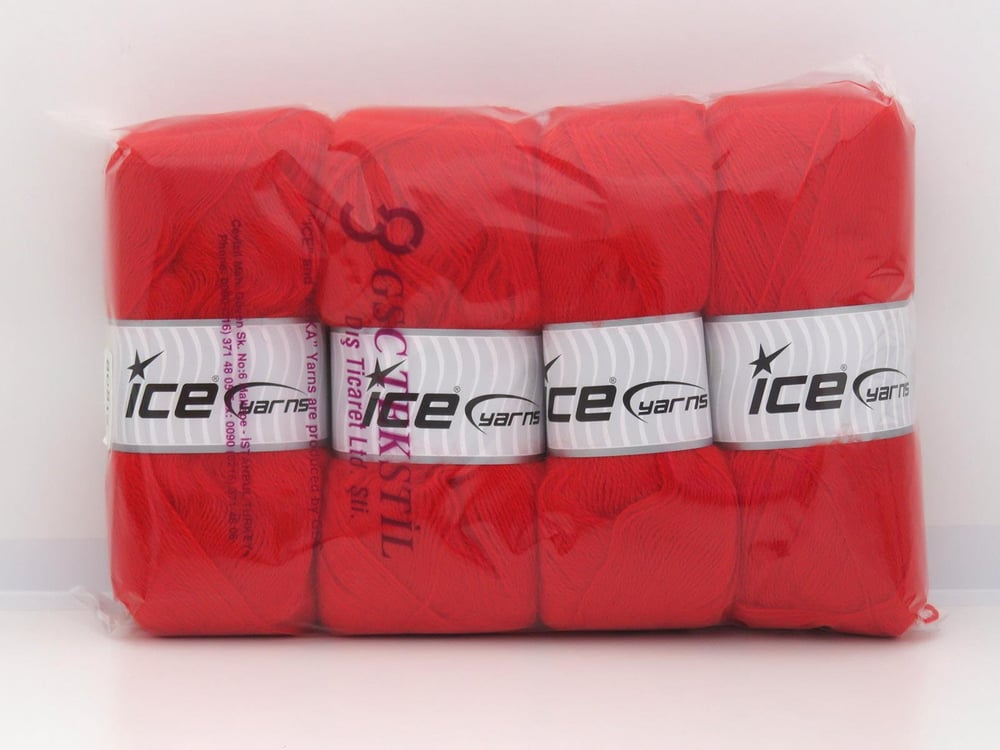 4x100gr. MOHAIR PASTEL Kırmızı Tiftik, Yün, Premium Akrilik Kışlık, Tiftik, Batik Desenli